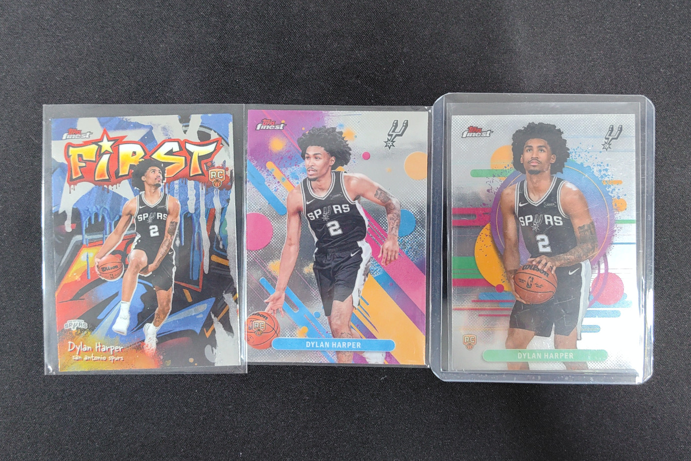 2025-26 Topps Finest Dylan Harper First Rookie RC Spurs LOT3