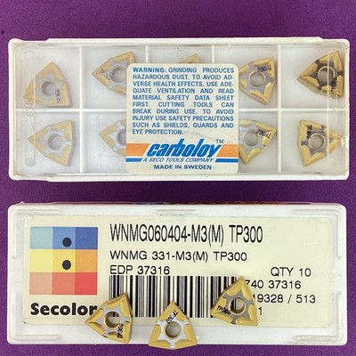 10pc  SECO   WNMG 060404-M3(M)   WNMG 331-M3  Carbide  Inserts; TP300 Machinist