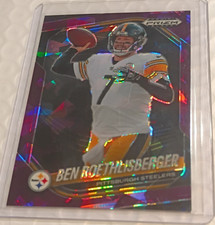 Panini 2025 Prizm Black Ben Roethlisberger Purple Ice Prizm Steelers #125 /149