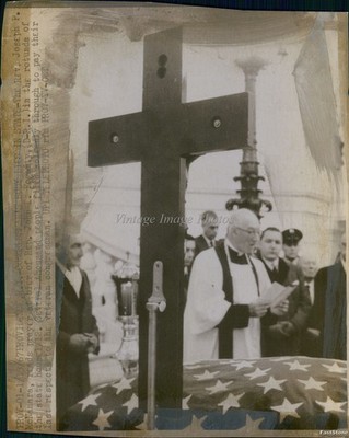 1967 Providence John Kennedy Joseph Kennedy Funeral Wirephoto Vintage 8x10