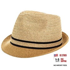Oversize XL XXL Mens Summer Straw Fedoras Sun Hats Panama X-Large 92569e beige