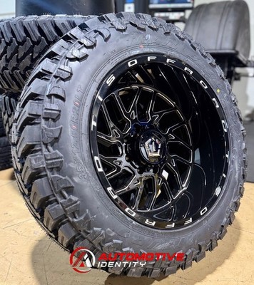 20x12 TIS 544BM Black Wheels 35