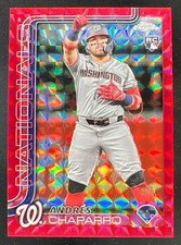 2025 Topps Chrome Red Geometric Refractor #187 Andres Chaparro RC /5