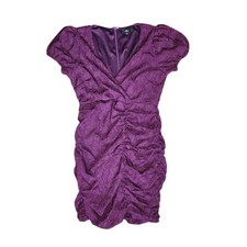 Lulus Dress Womens Size S Small Purple Arrive In Elegance Plum Burnout Lace