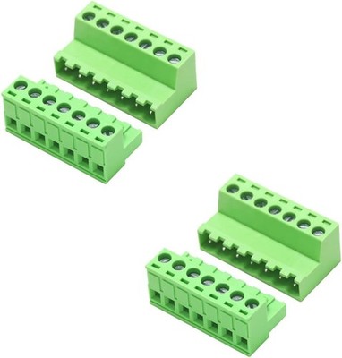 2 Set 7 Pin 300V 8A KF2EDGK 3.5mm Pitch Screw Terminal Block Pluggable