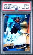 2019 FINEST AUTOS BLUE REFRACTOR #FA-FTJ FERNANDO TATIS JR. RC /150 PSA 10 AUTO