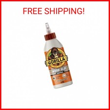 Gorilla Wood Glue; 8 Ounce Bottle; Natural Wood Color; Pack of 1 