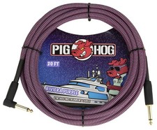 Pig Hog PCH20RPPR 20-Foot Riviera Purple Instrument Vintage Cable 1/4"-1/4"
