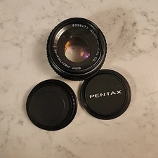 Asahi SMC Pentax-M 1:2 50mm Camera Lens - With Lens Covers