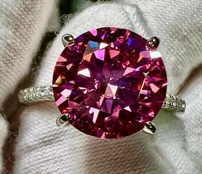 #ad #ad 5.00 Ct Certified Round Cut Natural Pink Diamond Ring VVS1 White Gold Finish $134.21