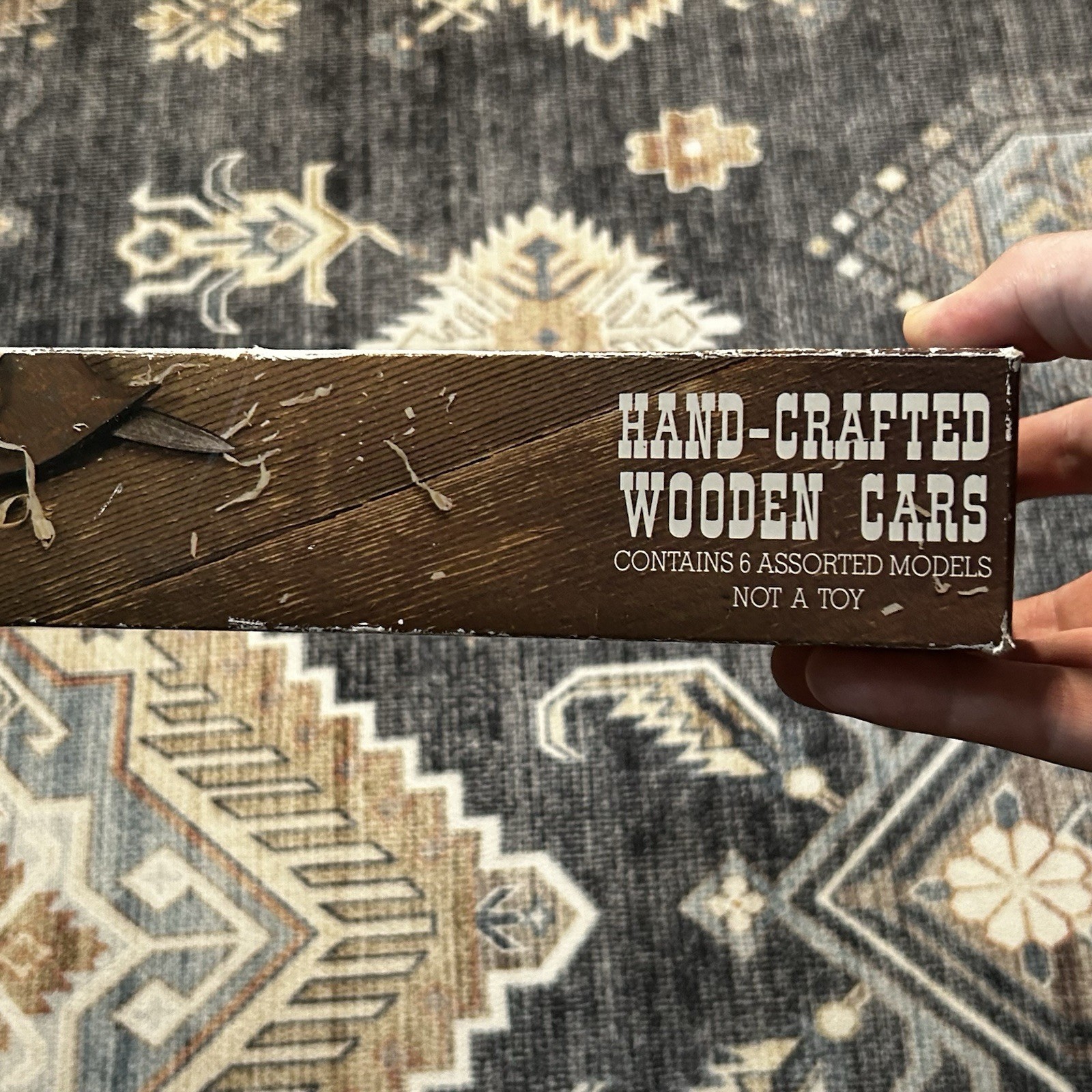 VTG SET 6 HANDCRAFTED ASSORTED RETRO WOODEN CARS No Damages Varnish Finish VGUC