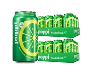 Poppi ,Lemon Lime 12 Fl Oz, 2 Packs of 12 cans (24 Cans)