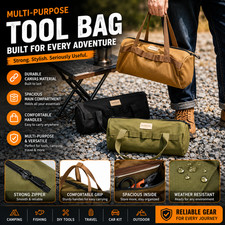 Camping Tent Stakes Bag Waterproof Canvas Bag Outdoor Tent Peg Tool Storage Bag
