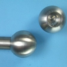 Edelstahl Kugel Ø 25 mm mit 12 mm Loch Rohr ...