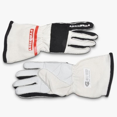 Pyrotect GP230320 Nomex White/Black Medium SFI 3.3/5 Driving Gloves