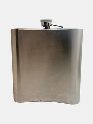 Unbranded Jumbo Stainless Steel Hip Flask Approx 48 oz Camping Gag Barware