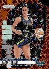 2024 Panini Prizm WNBA #43 Satou Sabally Ice Orange Prizms