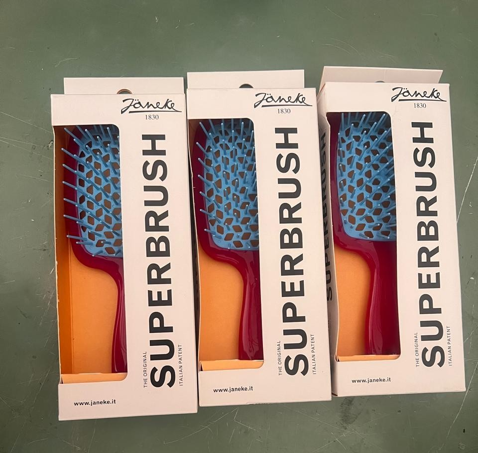 A LOT of 3 ORIGINAL Janeke SUPERSBRUSH Hair Brush made in Italy
