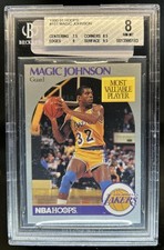 1990-91 Hoops Magic Johnson #157 Lakers BGS 8