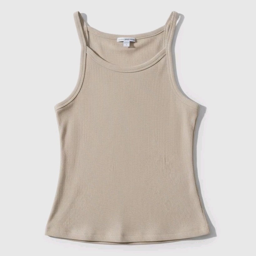 New Standard James Perse 100% Cotton Ribbed Tank Top Size 4 (XL) in Mineral $95