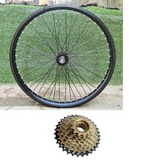 26 Bicycle Rear Wheel 135mm 2.35-3.5 Tire 48s Rim 12g W 8 Speed Freewheel