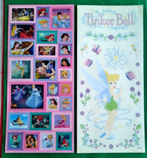 Sandylion large Disney PRINCESSES  TINKER BELL sticker sheets 12 x 5 1/2 
