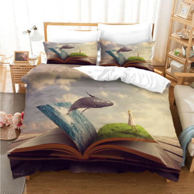 3D Wal Buch Quilt Cover Set Bettwäsche Sets Kissenbezüge 23