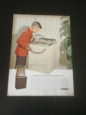 1969 SUNROC WATER COOLER FOUNTAIN WALL MOUNTED HUNG RETRO VINTAGE AD
