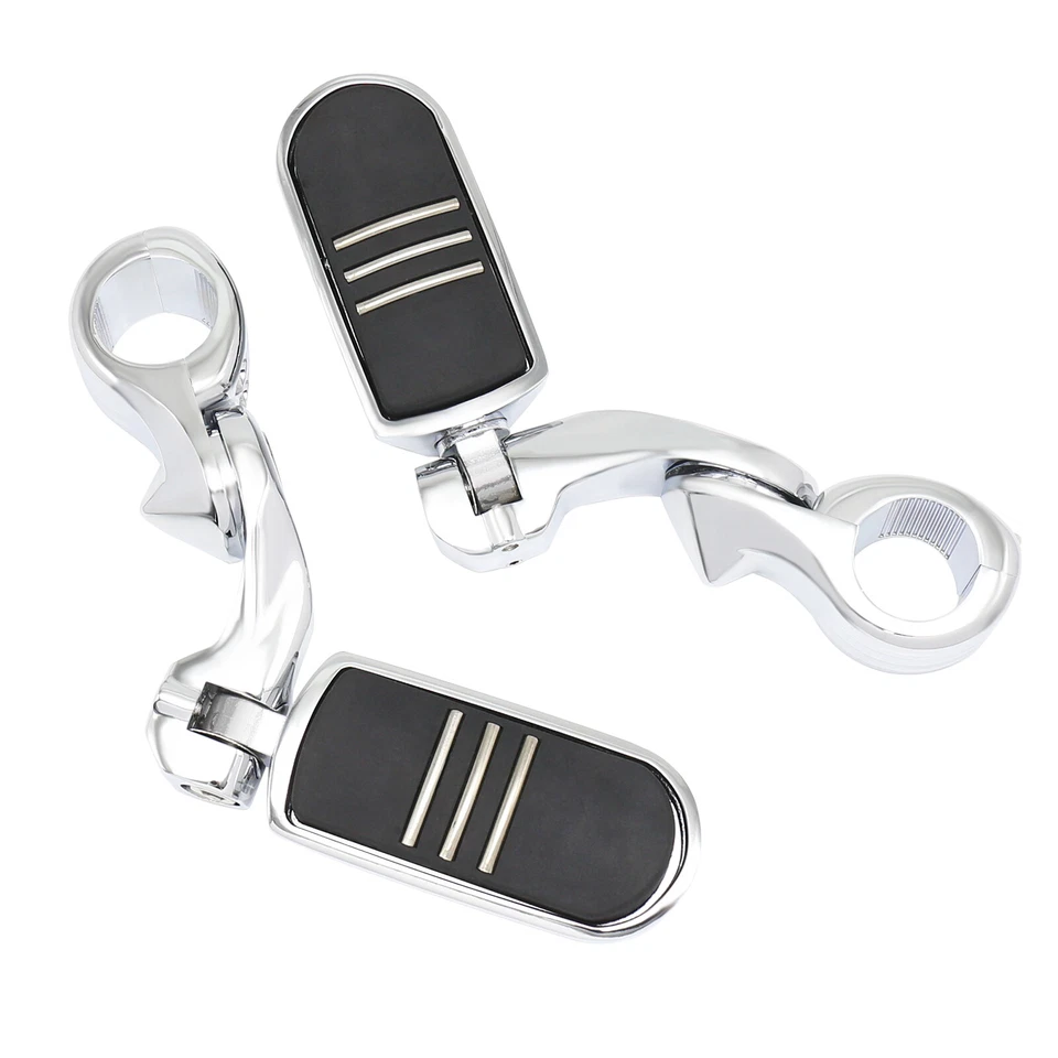 Kit de estriberas y soportes cromados Streamliner para Honda Indian Suzuki Foto 2 de 4