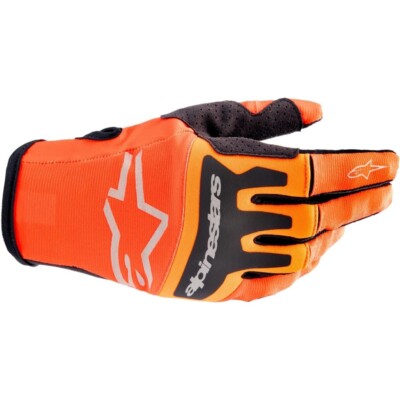 Alpinestars Techstar MX Handschuhe Offroad Hot Orange Schwarz