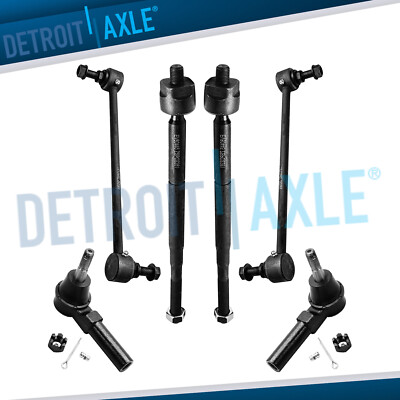 6pc Front Inner Outer Tierod for 2005-10 Chevy HHR Cobalt Saturn Ion Pontiac G5