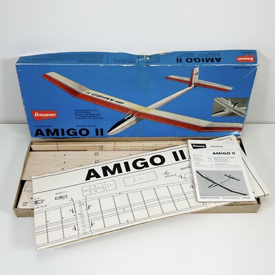 Vintage GRAUPNER Amigo II 4219 Modellflugzeug Bausatz 2000mm Spannweite - NEU & OVP