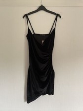 Boohoo Velvet Wrap Bodycon Dress Size 12