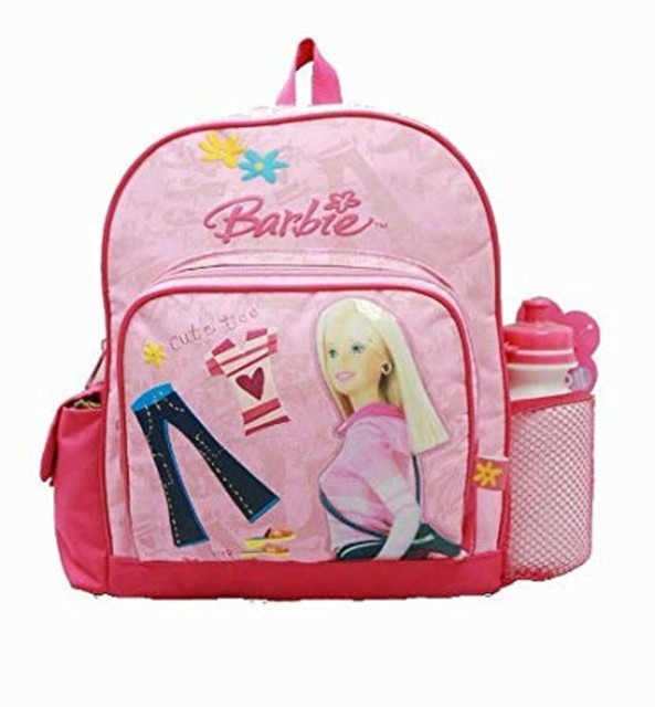 Mattel Barbie Pink 12" Adjustable Straps Two Compartment BackpackBrand