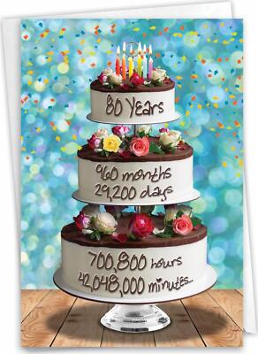 NobleWorks - 80th Happy Birthday Card Funny - 80 Year Old Celebration, Milestone