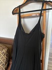 Black Beaded Dress AGB Sz 14 Pleated Flowing Scrappy After 5 Evening — photo 10