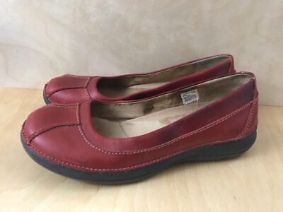 Womens Denver Hayes Mary Jane Slip-On Loafers red leather size