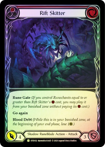Rift Skitter foil (RED) Dusk Till Dawn Flesh and blood TCG NM