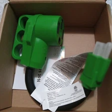 Rv Electrical Power Adapter Cord 15 A Male To 50 A FEMALE 12" Green. New In Box