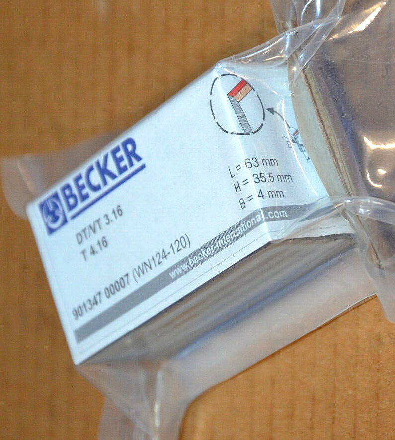 7x Kohleschieber 90134700007 WN124-120 – Für Becker Vakuumpumpen DT3.16, DT4.16, VT T