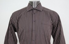 Ben Sherman Men's Stripe Long Sleeve Dress Shirt Size 17 32-33
