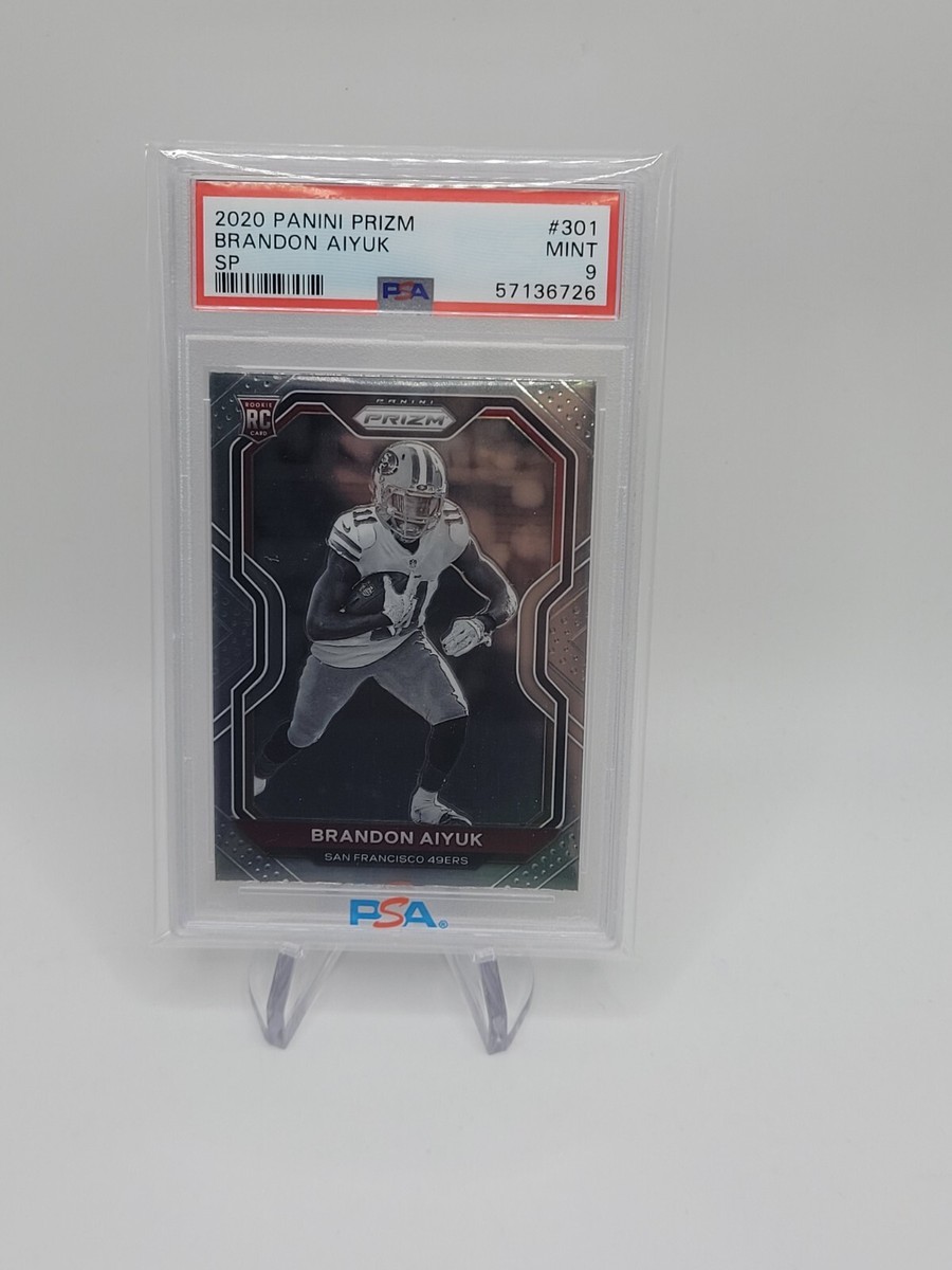 2020 Panini Prizm #301 Brandon Aiyuk Negative SP Rookie RC PSA 9