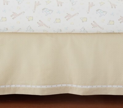 Pottery Barn Kids Leigh Crib Bed Skirt New Organic Cotton Discontinued ...