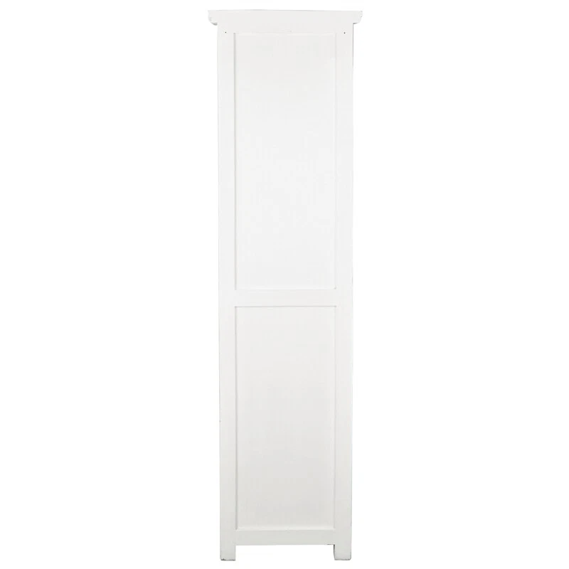 Distressed white tall cabinet deals