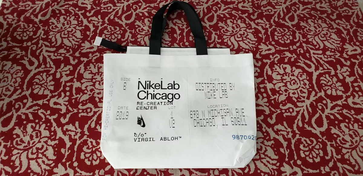 New Off-White Nike Lab Tote Bag White Tyvek Campus Virgil Abloh Chicago  (MEDIUM)