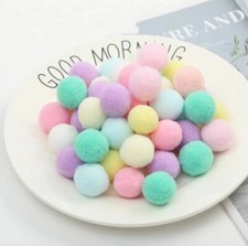 8mm/10mm/15mm/20mm Pompoms. Soft And Plush  Pastels/Brights/White/Xmas