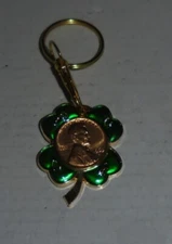 Lucky Penny Coin Token Keychain 1963 Birthday Cent Lottery Ticket Scratcher Cent
