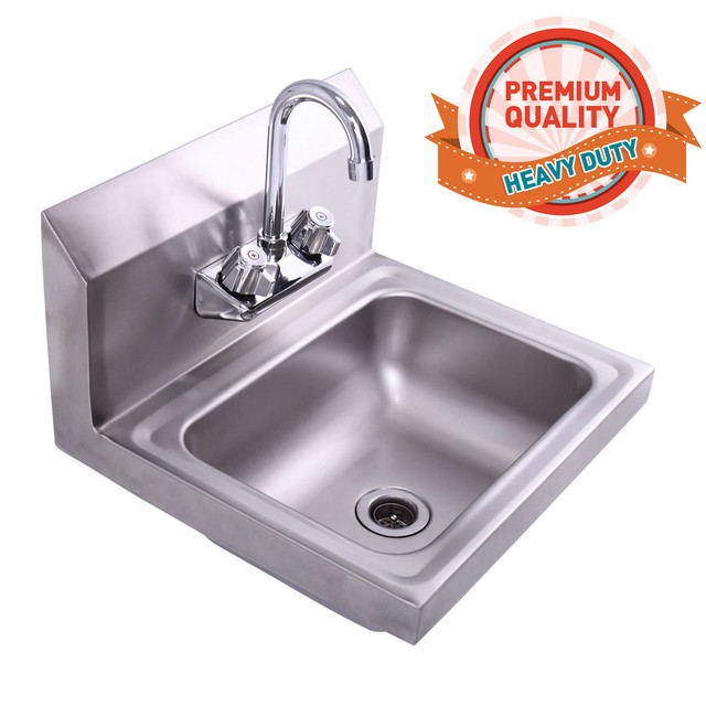 Hand Sink Commercial Stainless Steel Wall Mount 14 X 10 Nsf For