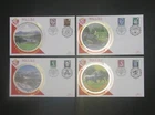 GB 2003 BENHAM BS289-292 FDCs X4 14th Oct Wales pictorial  Various SHSs  s6y++++