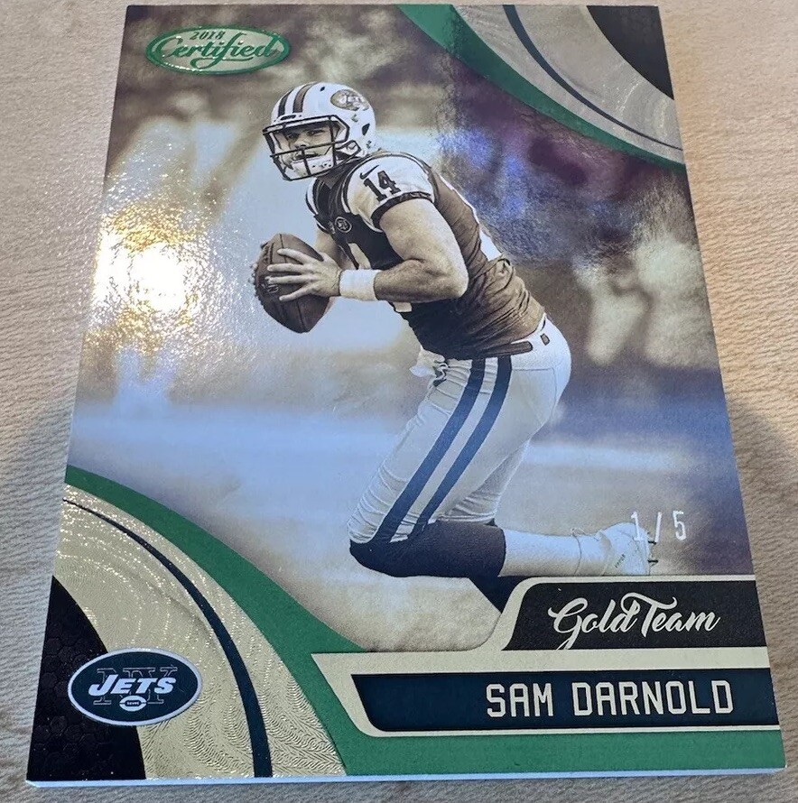 Sam Darnold 2018 Certified Rookie /5 Gold Team RC SSP - Seattle Seahawks 🔥